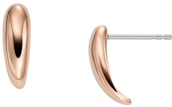 Skagen Women's Stainless Steel Push Back Earrings Rose Gold Tone mit Stein,6.6Lx6.6Wx2.5Hcm