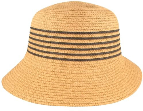 Breiter Damen Strohhut Glocke Strandhut Schute Damenhut 100% Papier