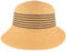 Breiter Damen Strohhut Glocke Strandhut Schute Damenhut 100% Papier