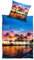 Carpe Sonno Fotodruck Renforce Wende-Bettwäsche 135x200 Palmen - Schöner Baumwoll Bettbezug mit Urlaubsmotiv - Sommer Bettbezüge Urlaub Strand Meer Bettgarnitur kühle Sommerbettwäsche Bettzeug