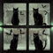 ALEGRE Halloween Fensteraufkleber - 6 Blätter Fledermaus Katze Fensterdeko, Wasserdichte Sticker, Horror Deko Fensteraufkleber für Halloween Dekoration