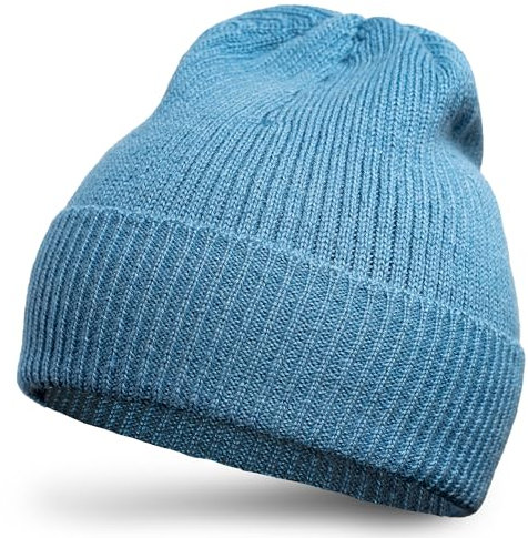 Apikuna® Alpaka Wollmütze aus 100% feinster Baby Alpaka Wolle (Eisblau) – Gestrickte Mütze für Damen & Herren – Warm, weich und atmungsaktiv für Herbst & Winter