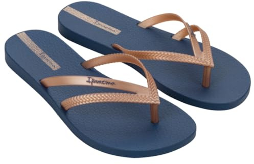 Ipanema Damen Bossa FEM Flipflop, Blue/METALLIC PINK, 38 EU