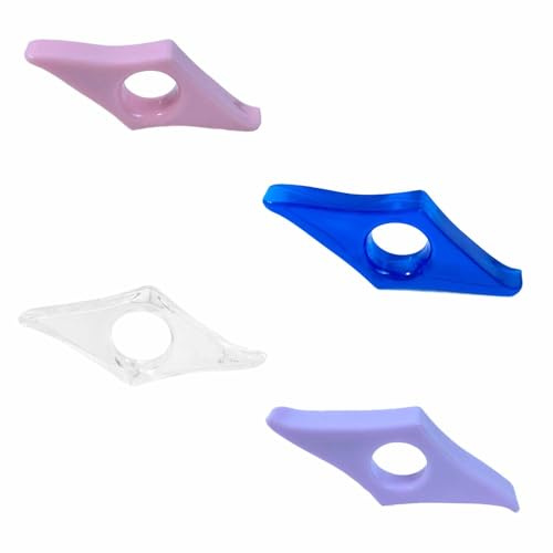 4 Stück Harz-Daumenbuchhalter, Seitenhalter zum Lesen des Daumens, Transparent Lesering Buchöffner, Pressebuch-Lesehilfe, für Weihnachten, Erntedankfest, Klassenkameraden, Lehrer