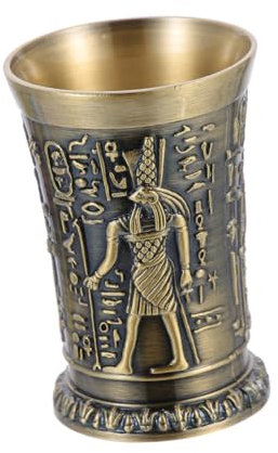 ASAKKURA Bicchiere Vino Stile Antico Egiziano Tazza Decorativa Resistente Con Base Stabile Uso Versatile Per Liquori Design Elegante e Realizzato Con Cura Facile Da Pulire e Riutilizzabile