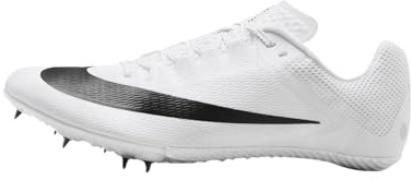 Nike Zoom Rival Sprint Track & Field Sprinting Spikes, White/Black-Metallic Silver, 10