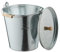 Relaxdays Seau à Cendres, Couvercle, Anse, Volume : 12,5 litres, pour la cheminée, Acier, argenté