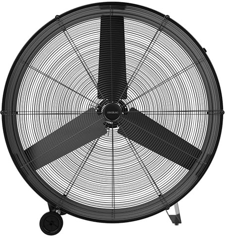 Cecotec Ventilador de suelo Industrial Proindustry 3600. 360W, Diámetro 90 cm, 3 Velocidades, Aspas de Aluminio, Flujo de Aire 20201,4m³/h, Diseño Transportable, Rejilla De Protección, Fácil Manejo