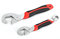 Adjustable spanner set of 2 pieces, All in One multi-functional universal wrench, Snap and Grip Open End Snap N Grip Tool Spanner Tool Kit suitable for all kinds of nuts and bolts