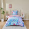 MUSOLEI Meerjungfrau Bettwäsche 155x220 Mädchen Mikrofaser-Polyester 3D Kinderbettwäsche Meerjungfrauenschwanz Bettbezug 155x220 und 1 Kissenbezug 80x80 Geschenk für Mädchen