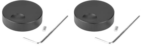 Gbloodst 2 x matte Universal-Potentiometer, praktisch, 32 x 13 mm, 6 mm, Loch, Schwarz, Aluminium, massiv, Lautstärkeregler