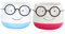 Toddmomy 2 Pièces Petit Pot à Fleurs avec des Verres Lunettes Usine planteur de Visage de Plein air drôle pour Pot de Dessin animé Succulent jardinière de Bureau céramique