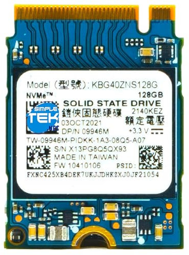 SIMPLETEK - SSD interno M.2 2230 128GB NVMe PCIe 3.0 x4 de alto rendimiento con memoria 3D TLC y HMB para portátiles ultracompactos (Reacondicionado)