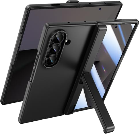 Doeshine für Z Fold 7 Hülle, Scharnierschutz & Ständer, Stoßfeste, Schwarz | Displayschutzfolie mit 360 Grad Handyhülle, Ganzkörper Robuste Militär Schutzhülle Cover für Samsung Galaxy Z Fold 7 5G 2025