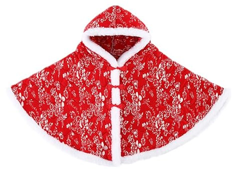 SJTJSPX Manteau Filles,Cape à Capuche Bébé Garçon,Blousons Chaud d'Hiver,Sweat à Capuche Coupe-Vent,Poncho Cape Style Nations,Châle Foulard Wrap Doux Épais,Veste Enfant Vêtements 1-3 Ans
