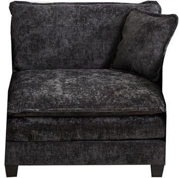 VSOGA Cloud Sofa one Seat, Modern Sectional Couch, for Living Room Bedroom and Apartment, Comfy Double Layer Upholstered Seat Cushion, Breathable Chenille Fabric, Black,DE501BBK