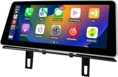 12.3 Android Screen for BMW 1 Series E81 E82 E87 E88 CCC, CarPlay Wireless Android Auto,Screen Mirroring,Split Screen,Wi-Fi, Music,TV,Navigation,Vehicle Cameras,Netflix Spotify TikTok (64GB)