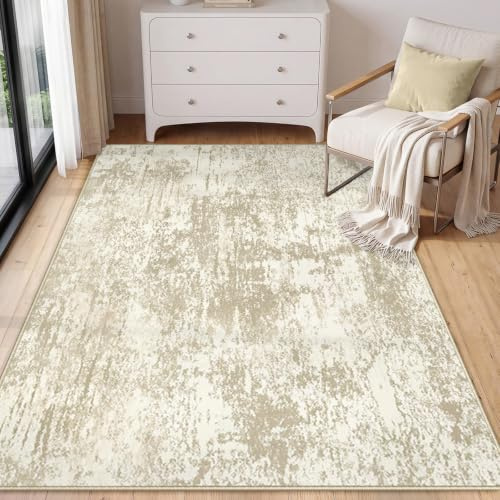 INOVADAY Abstrakt Waschbarer Teppich 90x150 cm Beige