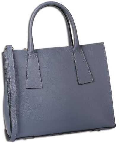 Toscanto Tasche blau, grau Handtasche groß 32x27cmx13cm OTT183HH5