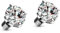 NewkeepsR 2 Pièces-Acier 4 Griffes Rondes Cristal Clair Zircone Micro Dermique Ancrage Top,Tête De Remplacement De Qualité Implant Ø3mm