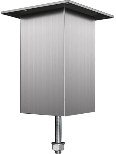 Bar-Konsole JUMBO gerade | 80x80 mm | Edelstahl Effekt | Höhe: 170 mm | 1 Stück