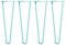 The Hairpin Leg Co. 4X Haarnadel-Tischbeine: Doppel-Schweiß Stahl, Schrauben, Anleitung, Schutzfüße. Klassischer 10mm 2 Stangen Stil. 40cm Teal
