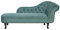 Beliani Retro Chaiselongue Samtstoff rechtsseitig mintgrün Nimes