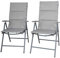 Chicreat Campingklappstühle mit Polsterung, Silber/Grau (2er-Pack)