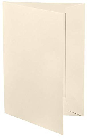 18 Stück Artoz Präsentationsmappen für DIN A4 - Elfenbein - gerippter Karton - 220 g/m² - 220 x 310 mm - hochwertige Bewerbungsmappen