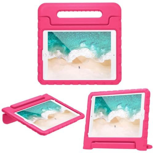 iMoshion Kinder Tablethülle Schutzhülle mit Handgriff Kickstand für das iPad 10.2 Zoll Rosa