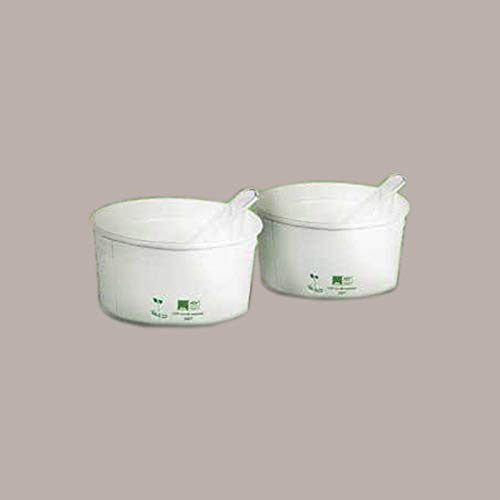 Lucgel Coppetta Gelato in Carta Bianco Biodegradabile Compostabile 60cc, 250 pezzi