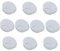 JIHUOO 10 Pièces Passe-Câbles Ronds Passage de Câble Blanc Diamètre 50 mm Couvercle de Filetage de Câble Câbles Ronds Encastrables en Plastique