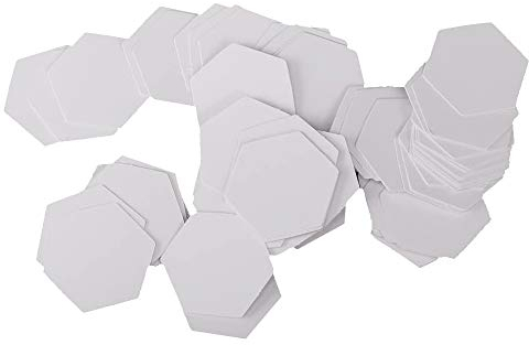 POFET 500 Stück Hexagon Englisch Papier Steppvorlagen Schablonen, Papier Quilten Vorlagen Sechseckige Papieransetzformen für Quiltzubehör zum Spleißen von Patchwork - 10mm