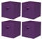 BonChoice Foldable Storage Cubes Boxes Pack of 4 with Handle for Home Organization, Fabric Wardrobe Storage Box Organizer Basket Bins for Clothes Beddings Toys Towels, Collapsible & Durable Purple