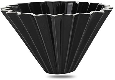 Cono de Origami Cerámica Filtro de Café Cono Taza de Filtro de Café Alta Conductividad Térmica Ecológica Seguro Lavable Y Reutilizable (Blanco) (Negro)