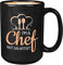 Bubble Hugs Chef Coffee Mug 15oz Black - I'm A Chef Not An Artist - Funny Cooking Cook Kitchen Food Delicious Meals Culinary Artist Cuisinier Gourmet Foodies