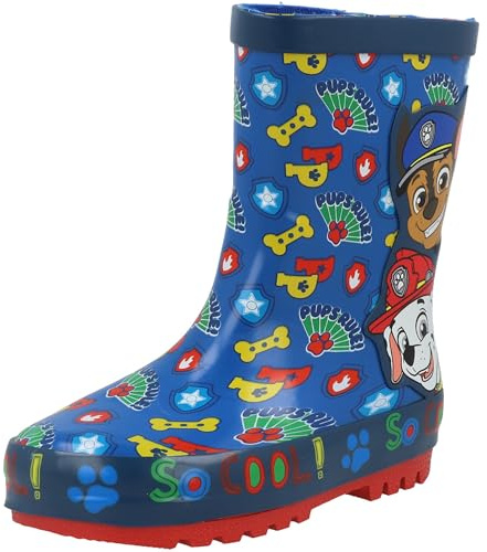 Stivali di gomma spessi per ragazzi Paw Patrol Chase e Marshall, Blu, 23 EU