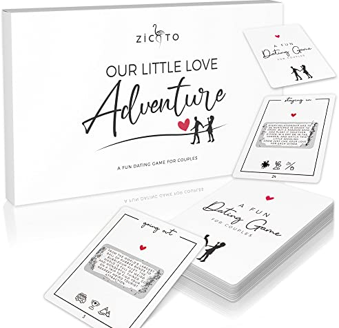 ZICOTO 40 lustige Date-Night-Ideen für Paare – das perfekte Rubbelkartenspiel für einzigartige Date Night Abenteuer – ideal für Ihn/Ihren Freund, Ehemann, Freundin oder Ehefrau
