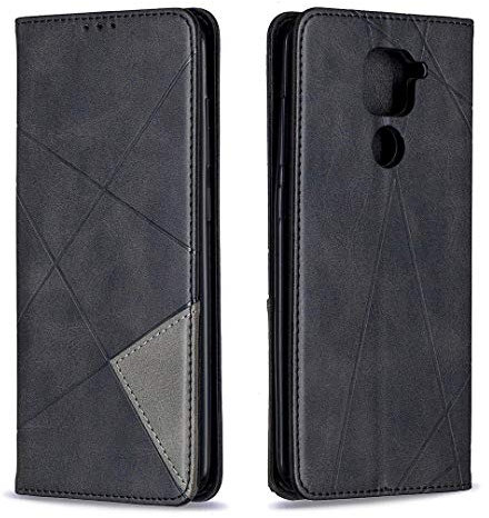 Posanter Funda para Xiaomi Redmi Note 9/Redmi 10X 4G, PU Cuero Flip Carcasa Fundas Móvil de Tapa Libro con Cierre Magnético, Tarjetero y Suporte, Capa Plegable Cartera, Flip Cover Case (Negro)
