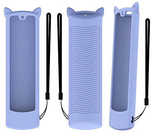 Fernbedienungshülle Kompatibel für Amazon Alexa Voice Remote (3rd Gen) Fire 4K TV Fernbedienungsschutzhülle Silikonhülle Rutschfester Fernbedienungshüllenschutz (Leuchtend blau)