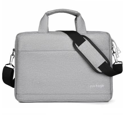 Cicilin Sacoche pour Ordinateur Portable 15 Pouces Housse Sac à Main Porte-Documents à Bandoulière Imperméable gris