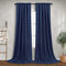 Set di 2 pannelli, tende lunghe 274 cm, per soggiorno, filtrano la luce, in lino semi velato, traspiranti, per sala da pranzo elegante, decorazione per finestre alte, blu navy