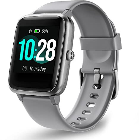 OCTANDRA Move VeryFitPro Smart Watch HR Cardiofrequenzimetro IP68, impermeabile, per attività fisiche, contapassi, pedometro, allenamento, corsa, fitness, orologio per uomini e donne (ID205L) (grigio)
