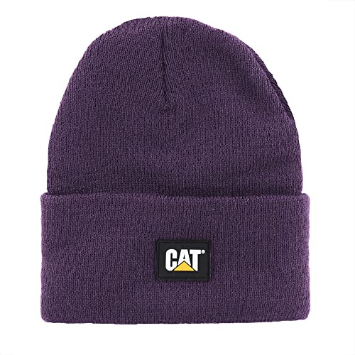 Cat erpillar Herren CAT Label Cuff Beanie, purple velvet, Einheitsgröße