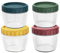 Eidoct 4-Pack 9.2oz Glass Jar with Screw Lid Leakproof Overnight Oats Container, Yogurt Jars, Oatmeal Salad Jars, for Cereals Milk Fruit Condiment Dressing, 4 Colors (4-Pack 260ML)