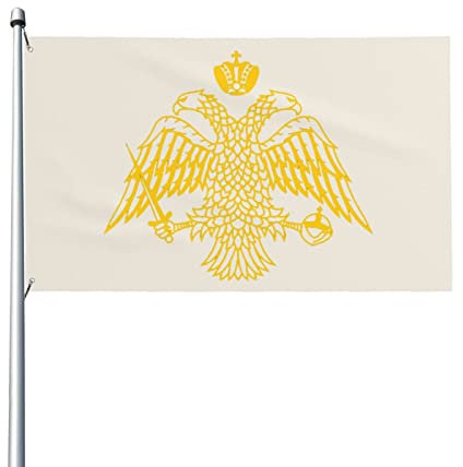Die Flagge der orthodoxen Kirche, 9,1 x 1,5 m, UV-beständig, langlebig, hochwertige Dekoration, Hof, Innengarten, Banner