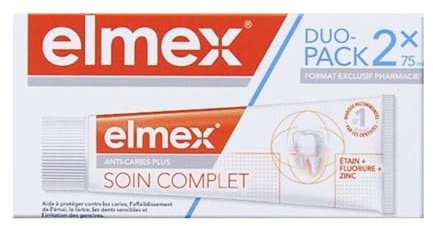 Elmex Vollständige Pflege Anti-Karies Plus Zahnpasta 2 x 75 ml Packung