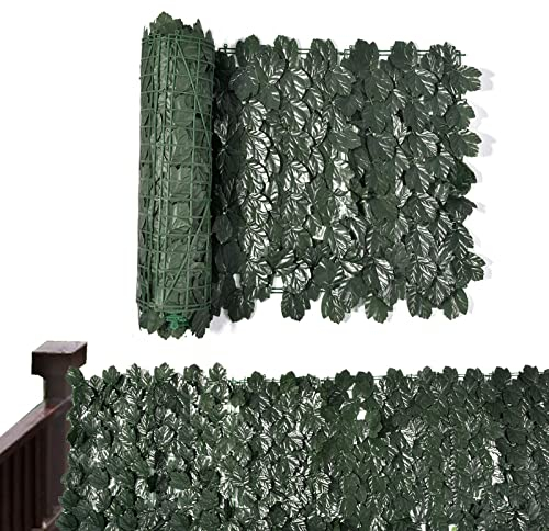 Balkon-Sichtschutzhecke, Künstlicher Efeu-Sichtschutzzaun Sichtschutz Balkon Efeu Blätter, Künstliche Hecke, Kunststoff 39,37 X 118,11 Zoll Faux Ivy Sichtschutzzaun | Naturfotografie Hintergründe