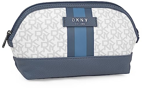 DKNY - Kulturbeutel - Kulturtasche. Kulturtasche Damen. Kosmetiktasche - Kosmetikkoffer, Blaues Wildleder Combo