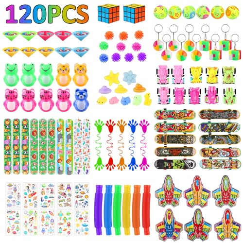 Beihre Giocattoli per Bambini, 120pcs Gadget Compleanno Bambini, Sacchetti Regalo per Bambini Set di Compleanno, Regali per Ragazzi e Ragazze Alla Fine Delle Loro Feste di Compleanno
